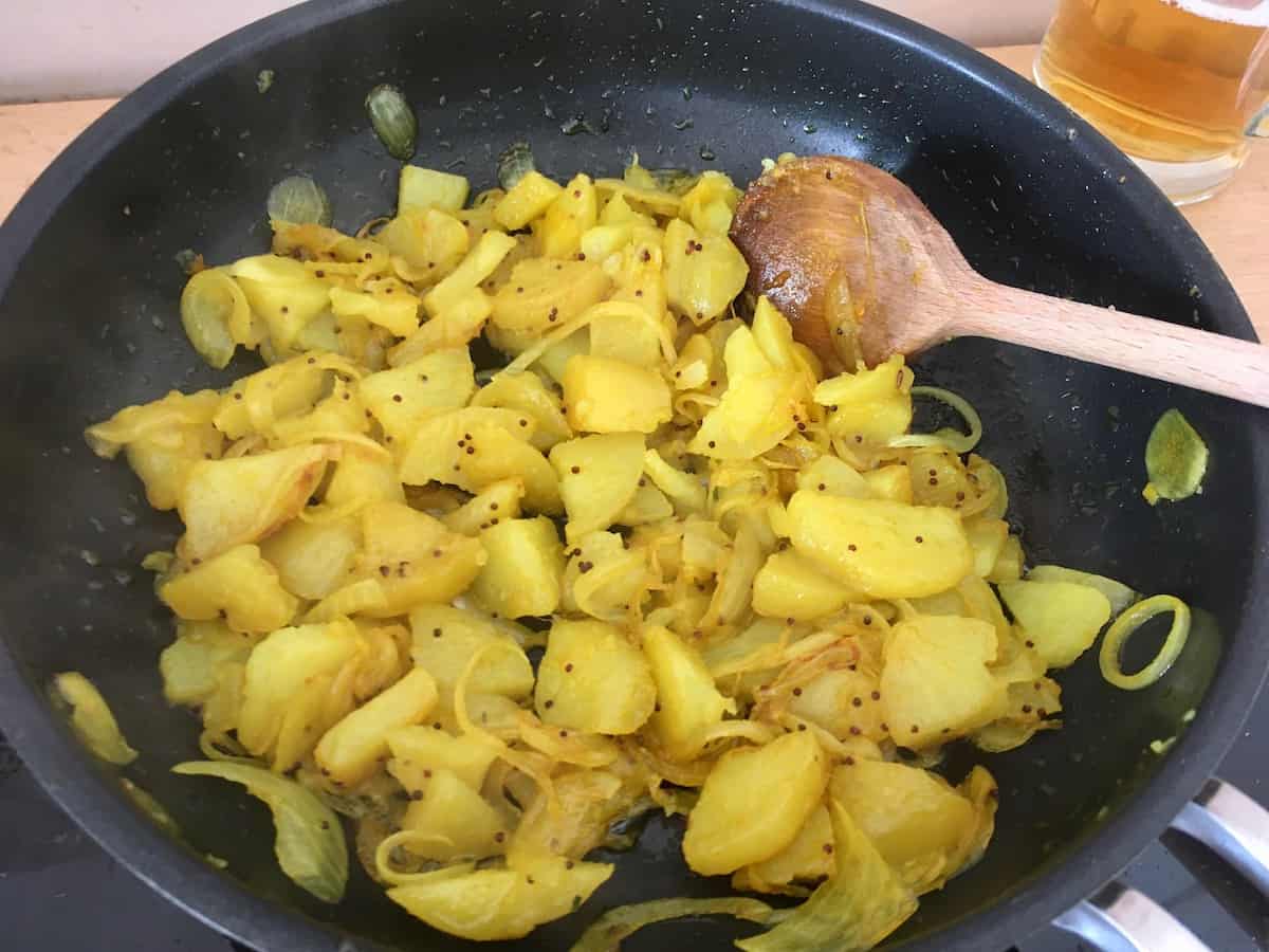 Kartoffel-Füllung für Pfannkuchen